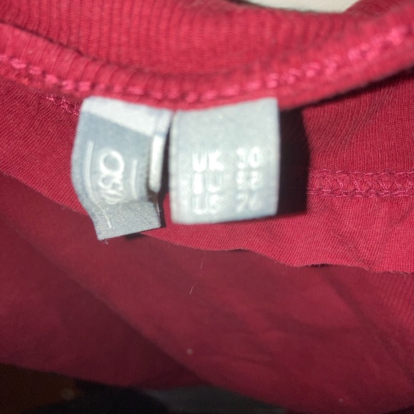 Red ASOS camisole cotton with ruffle plus size - Picture 3 of 6